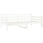 Day Bed without Mattress White 80x200cm Solid Wood Pine - Bargainia.com - 