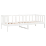 Day Bed without Mattress White 80x200cm Solid Wood Pine - Bargainia.com - 
