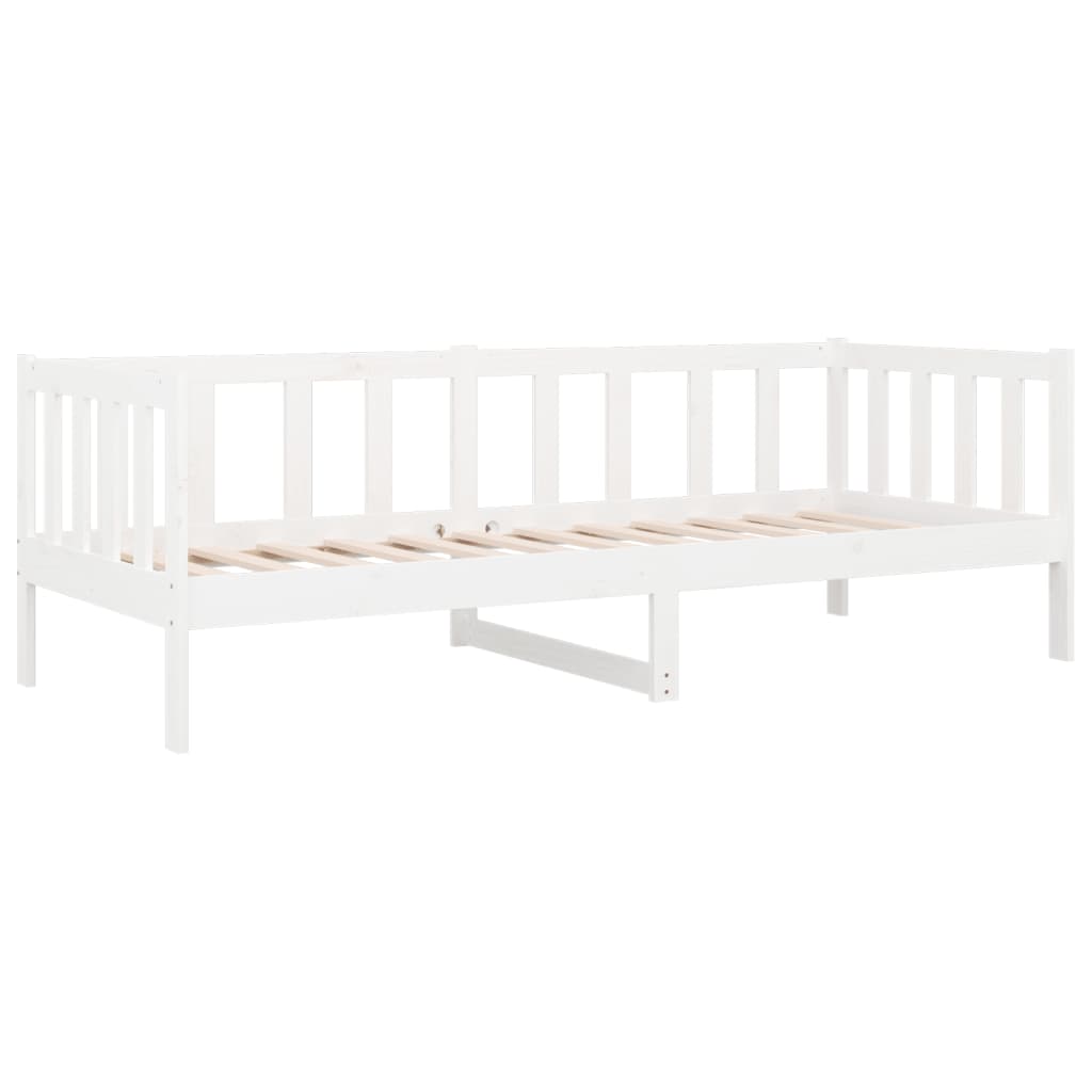 Day Bed without Mattress White 80x200cm Solid Wood Pine - Bargainia.com - 