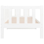 Day Bed without Mattress White 80x200cm Solid Wood Pine - Bargainia.com - 