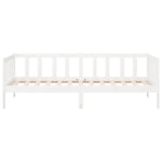 Day Bed without Mattress White 80x200cm Solid Wood Pine - Bargainia.com - 