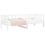 Day Bed without Mattress White 80x200cm Solid Wood Pine - Bargainia.com - 