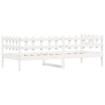 Day Bed without Mattress White 90x190 cm Single Solid Wood Pine - Bargainia.com - 
