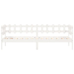 Day Bed without Mattress White 90x190 cm Single Solid Wood Pine - Bargainia.com - 