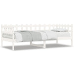 Day Bed without Mattress White 90x190 cm Single Solid Wood Pine - Bargainia.com - 