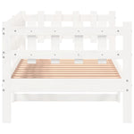 Day Bed without Mattress White 90x190 cm Single Solid Wood Pine - Bargainia.com - 