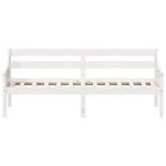 Day Bed without Mattress White 90x190 cm Single Solid Wood Pine - Bargainia.com - 