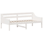 Day Bed without Mattress White 90x190 cm Single Solid Wood Pine - Bargainia.com - 