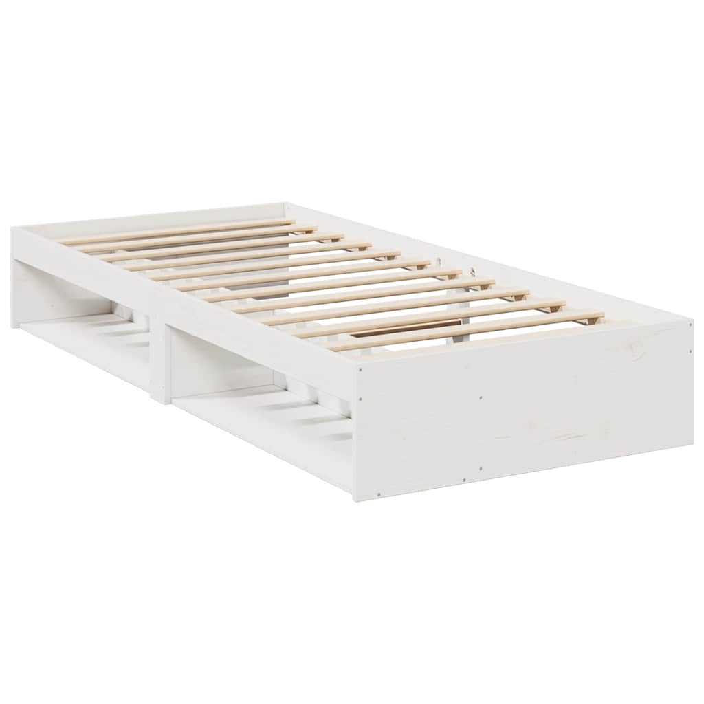 Day Bed without Mattress White 90x190 cm Solid Wood Pine - Bargainia.com - 