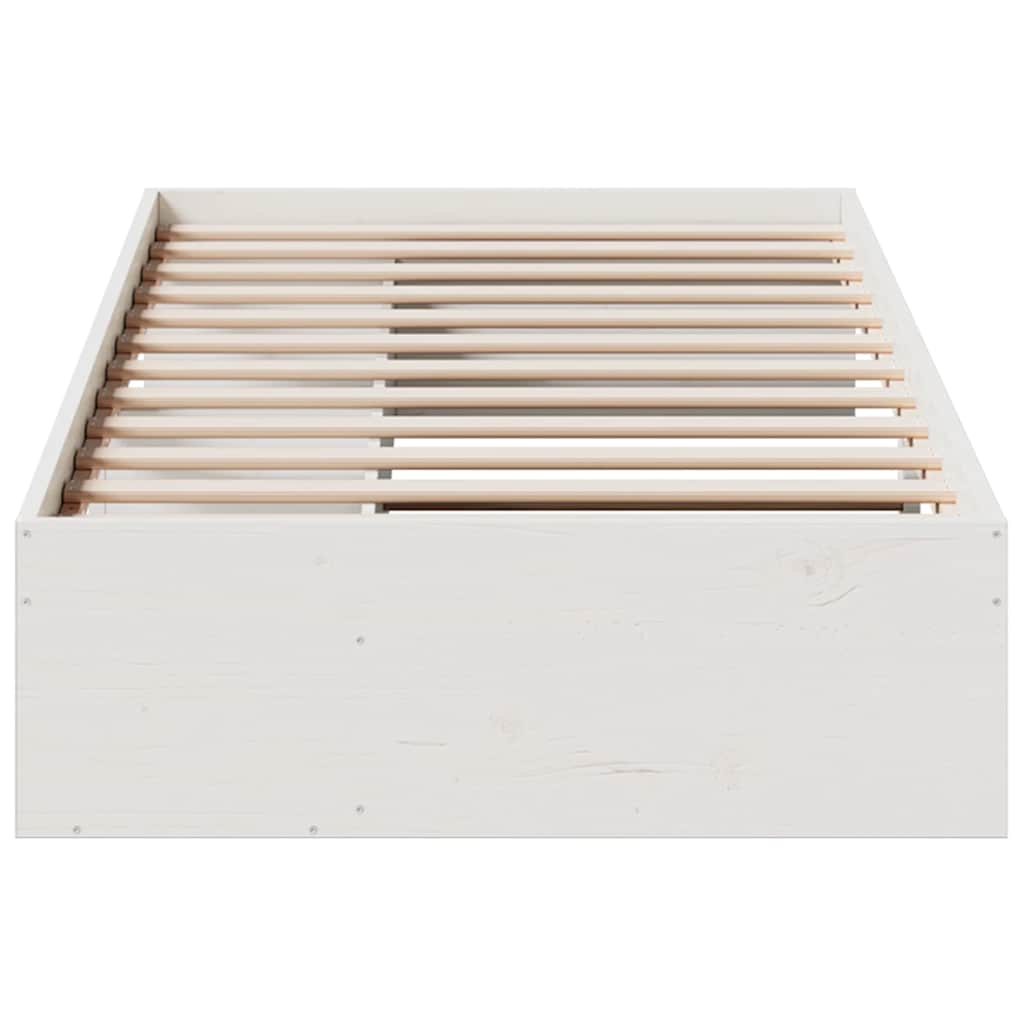 Day Bed without Mattress White 90x190 cm Solid Wood Pine - Bargainia.com - 