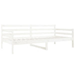 Day Bed without Mattress White 90x190cm Solid Wood Pine - Bargainia.com - 