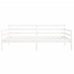 Day Bed without Mattress White 90x190cm Solid Wood Pine - Bargainia.com - 