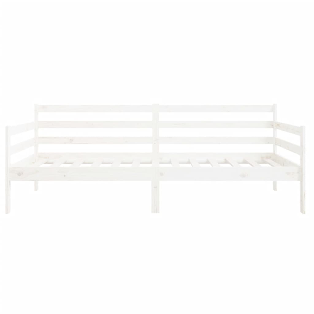 Day Bed without Mattress White 90x190cm Solid Wood Pine - Bargainia.com - 