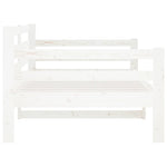 Day Bed without Mattress White 90x190cm Solid Wood Pine - Bargainia.com - 
