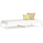 Day Bed without Mattress White 90x200 cm Solid Wood Pine - Bargainia.com - 