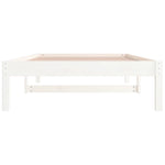 Day Bed without Mattress White 90x200 cm Solid Wood Pine - Bargainia.com - 