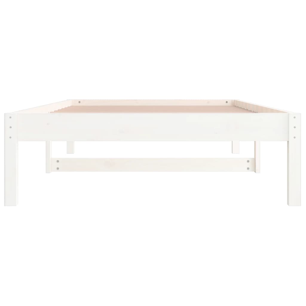 Day Bed without Mattress White 90x200 cm Solid Wood Pine - Bargainia.com - 