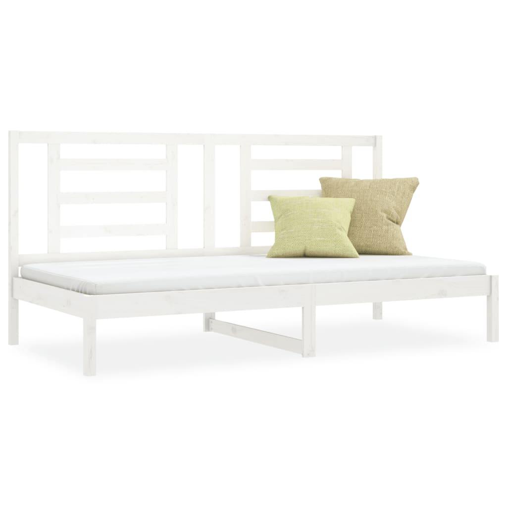 Day Bed without Mattress White 90x200 cm Solid Wood Pine - Bargainia.com - 