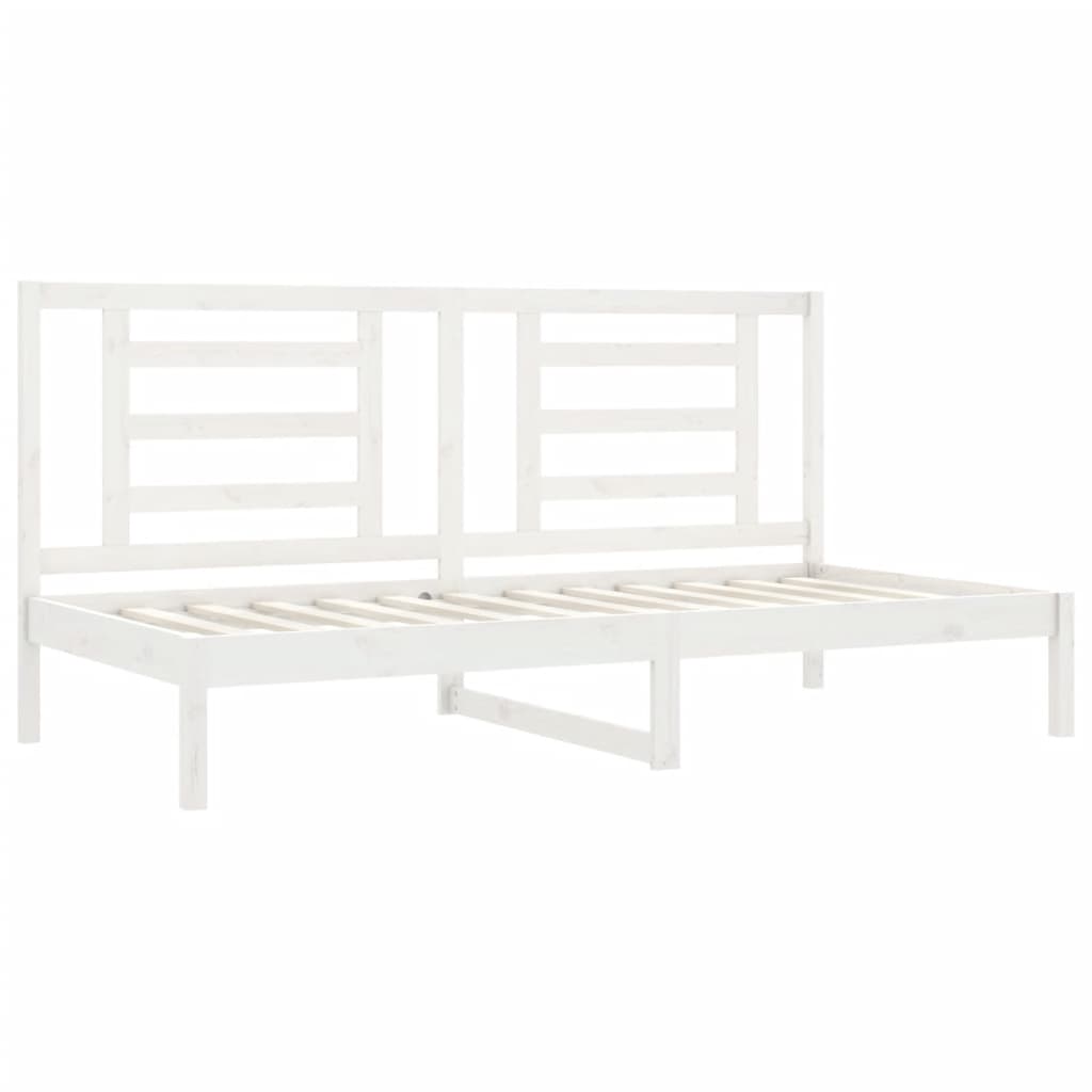 Day Bed without Mattress White 90x200 cm Solid Wood Pine - Bargainia.com - 