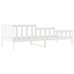 Day Bed without Mattress White 90x200 cm Solid Wood Pine - Bargainia.com - 