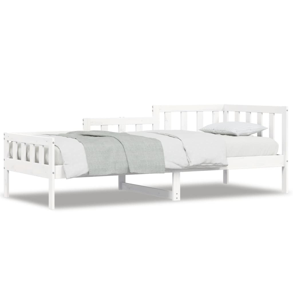 Day Bed without Mattress White 90x200 cm Solid Wood Pine - Bargainia.com - 