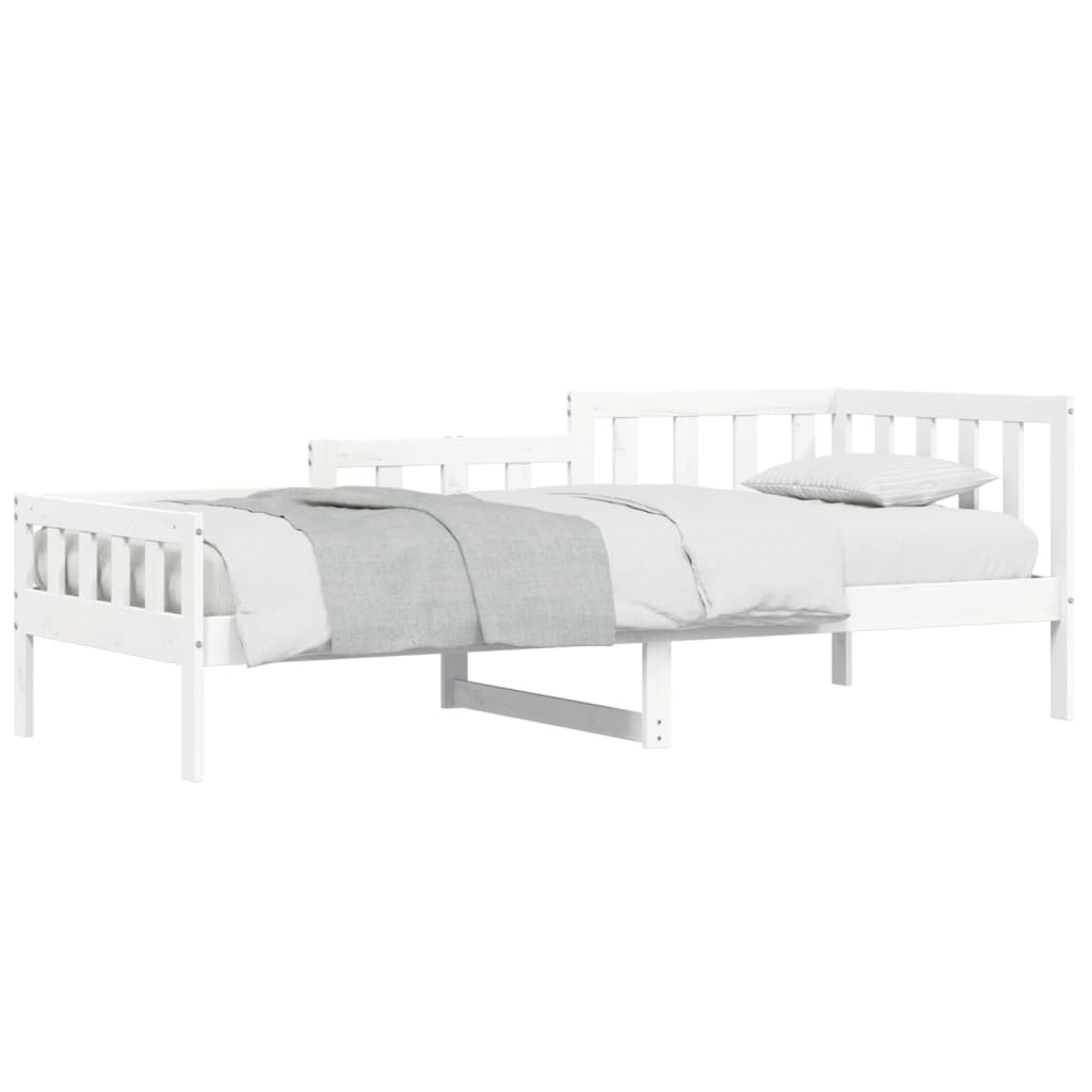 Day Bed without Mattress White 90x200 cm Solid Wood Pine - Bargainia.com - 