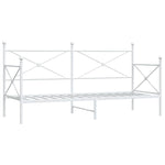 Day Bed without Mattress White 90x200 cm Steel - Bargainia.com - 