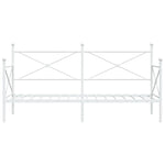 Day Bed without Mattress White 90x200 cm Steel - Bargainia.com - 