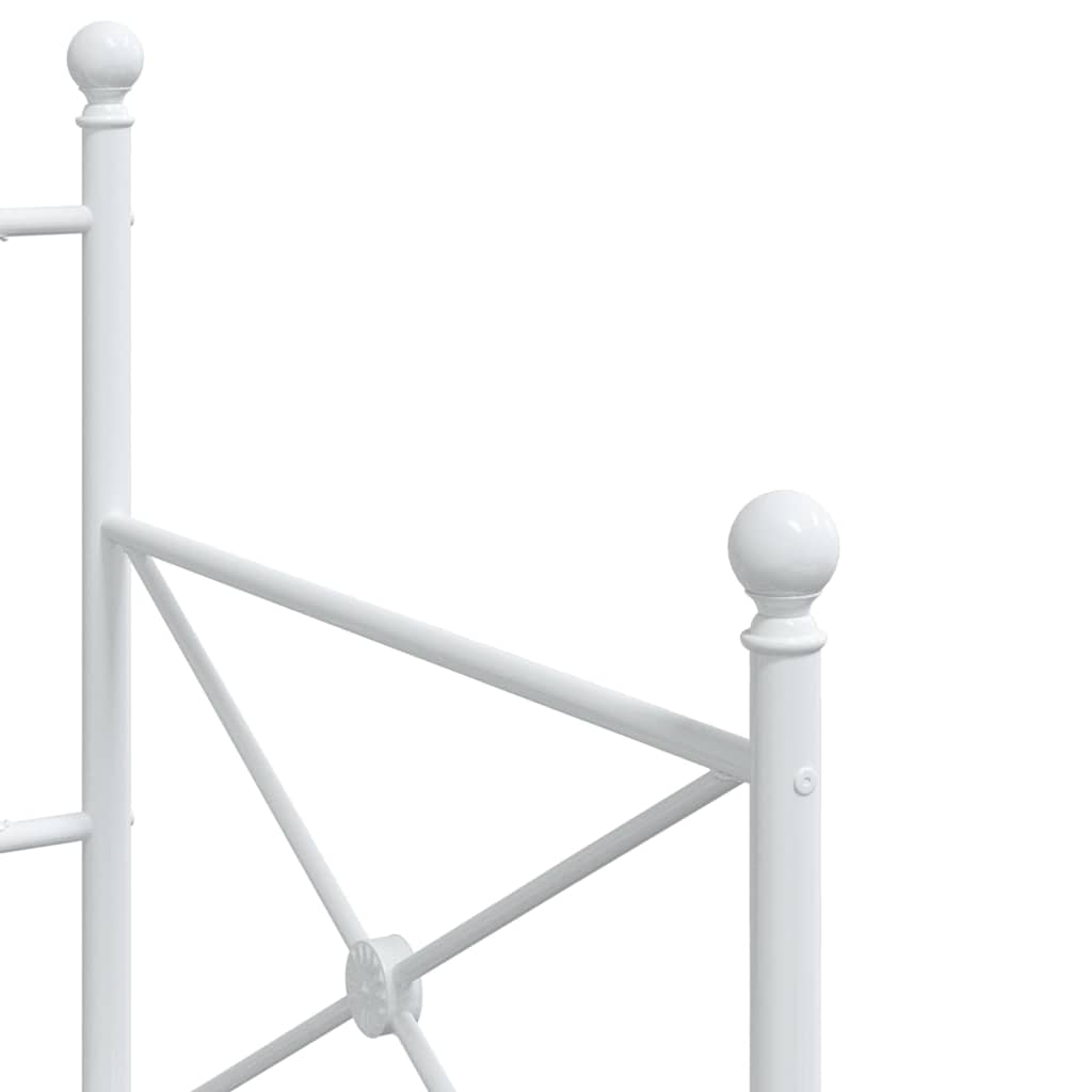 Day Bed without Mattress White 90x200 cm Steel - Bargainia.com - 