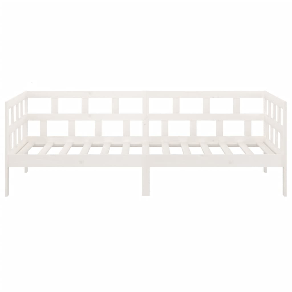 Day Bed without Mattress White Solid Wood Pine 80x200 cm - Bargainia.com - 