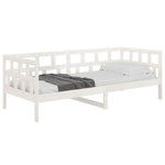 Day Bed without Mattress White Solid Wood Pine 80x200 cm - Bargainia.com - 