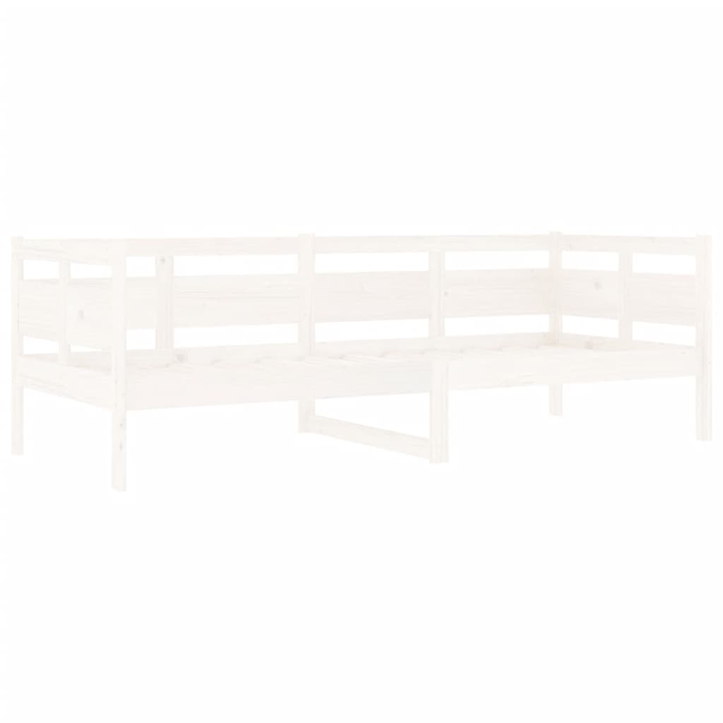 Day Bed without Mattress White Solid Wood Pine 80x200 cm - Bargainia.com - 