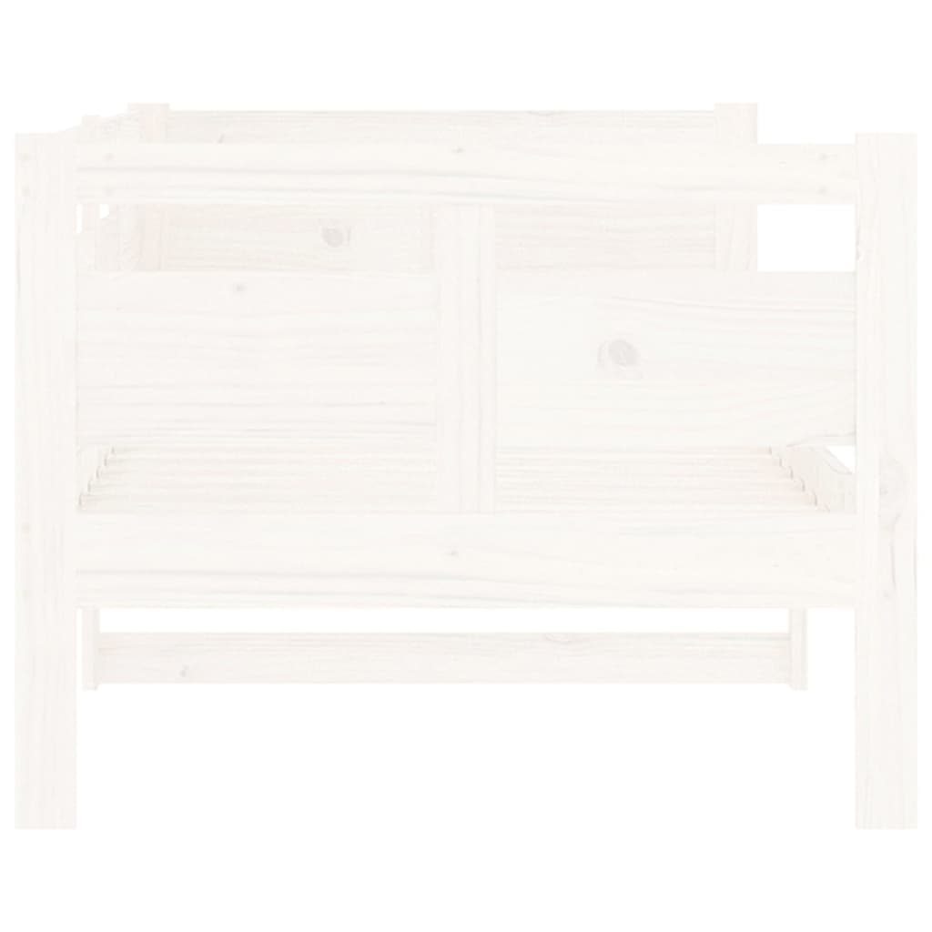 Day Bed without Mattress White Solid Wood Pine 80x200 cm - Bargainia.com - 