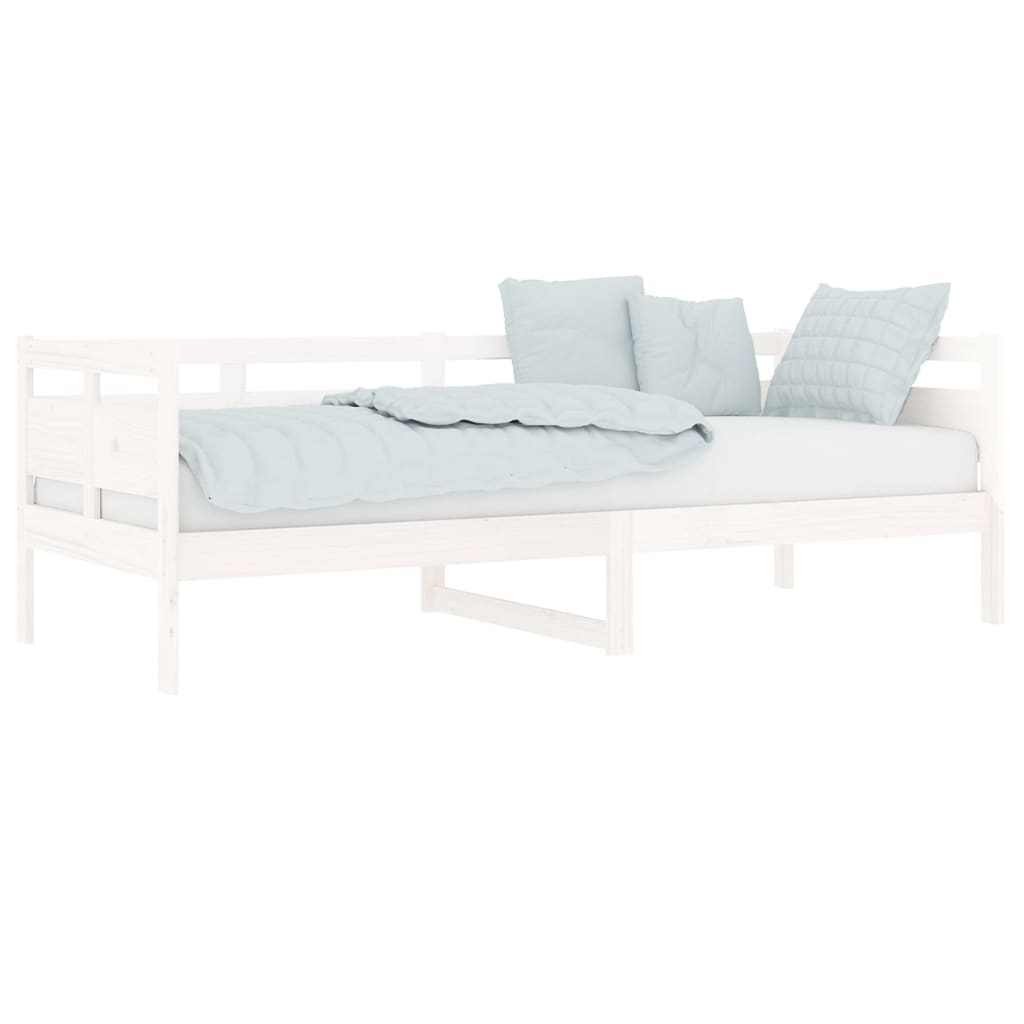 Day Bed without Mattress White Solid Wood Pine 80x200 cm - Bargainia.com - 