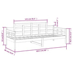 Day Bed without Mattress White Solid Wood Pine 80x200 cm - Bargainia.com - 