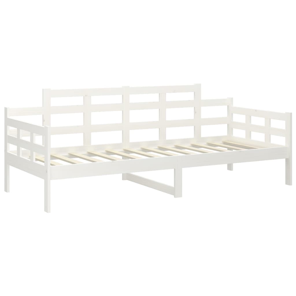 Day Bed without Mattress White Solid Wood Pine 80x200 cm - Bargainia.com - 