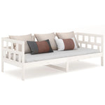 Day Bed without Mattress White Solid Wood Pine 90x190 cm Single - Bargainia.com - 