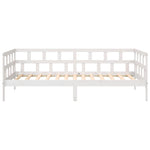 Day Bed without Mattress White Solid Wood Pine 90x190 cm Single - Bargainia.com - 