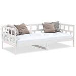 Day Bed without Mattress White Solid Wood Pine 90x190 cm Single - Bargainia.com - 
