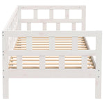Day Bed without Mattress White Solid Wood Pine 90x190 cm Single - Bargainia.com - 