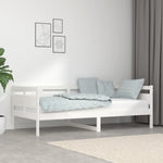 Day Bed without Mattress White Solid Wood Pine 90x190 cm Single - Bargainia.com - 