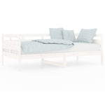 Day Bed without Mattress White Solid Wood Pine 90x190 cm Single - Bargainia.com - 