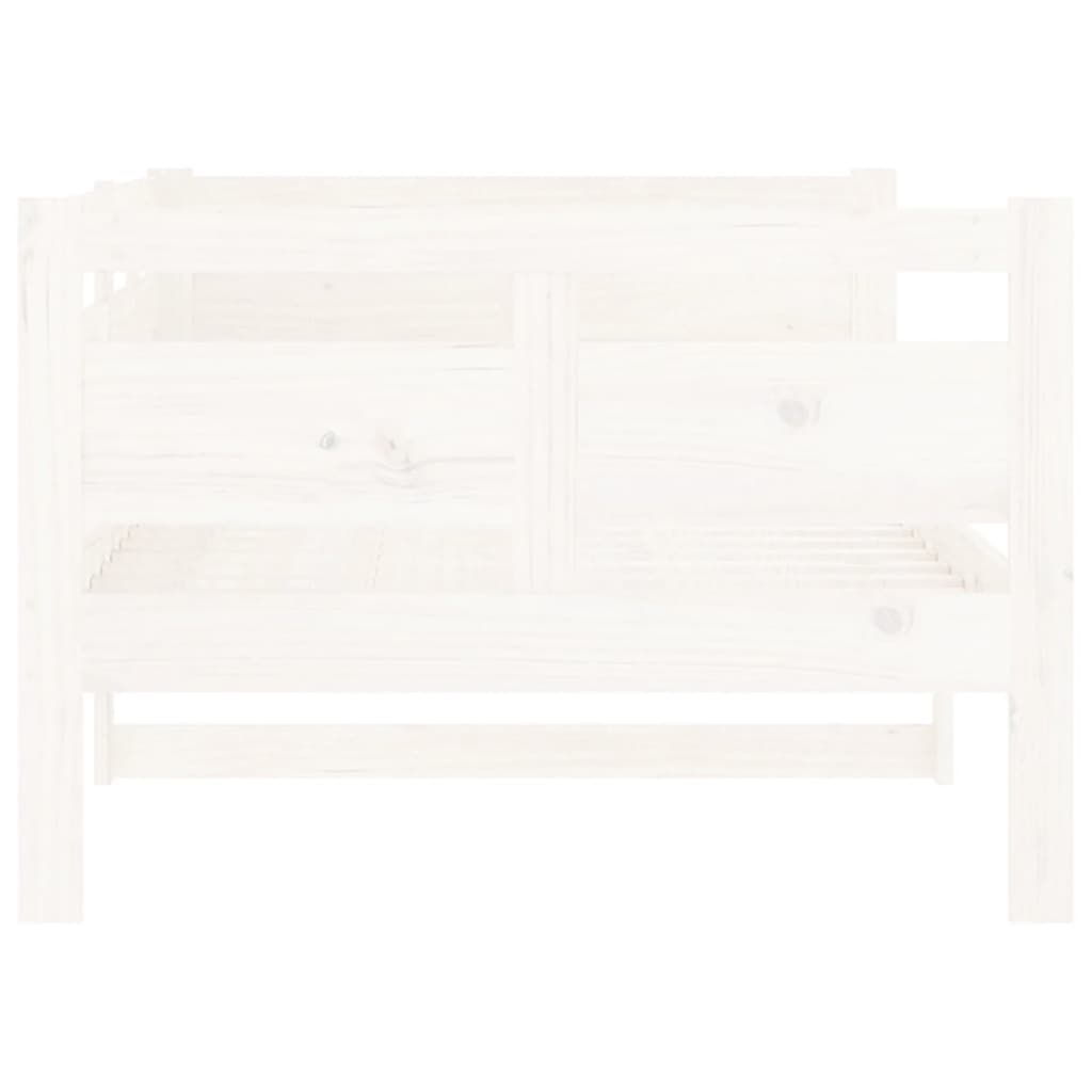 Day Bed without Mattress White Solid Wood Pine 90x190 cm Single - Bargainia.com - 