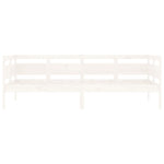 Day Bed without Mattress White Solid Wood Pine 90x190 cm Single - Bargainia.com - 