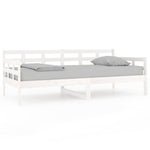 Day Bed without Mattress White Solid Wood Pine 90x190 cm Single - Bargainia.com - 