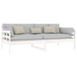 Day Bed without Mattress White Solid Wood Pine 90x190 cm Single - Bargainia.com - 