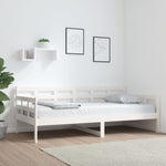 Day Bed without Mattress White Solid Wood Pine 90x190 cm Single - Bargainia.com - 