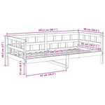 Day Bed without Mattress White Solid Wood Pine 90x200 cm - Bargainia.com - 