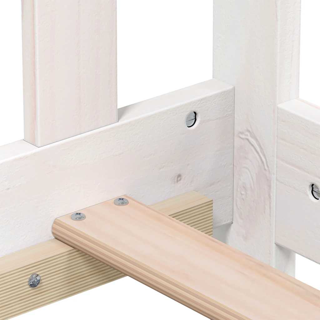 Day Bed without Mattress White Solid Wood Pine 90x200 cm - Bargainia.com - 