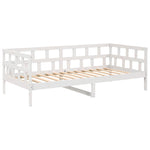 Day Bed without Mattress White Solid Wood Pine 90x200 cm - Bargainia.com - 